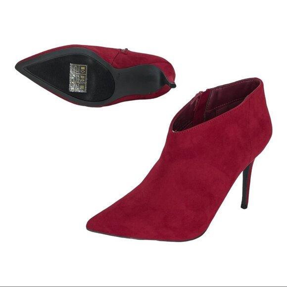Journee Collection Demmi Red Microfiber Heeled Womens Shooties Size 9M - Picture 11 of 12